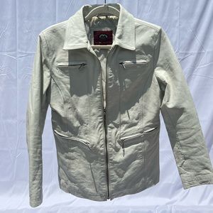 Marc Mattis vintage white leather jacket